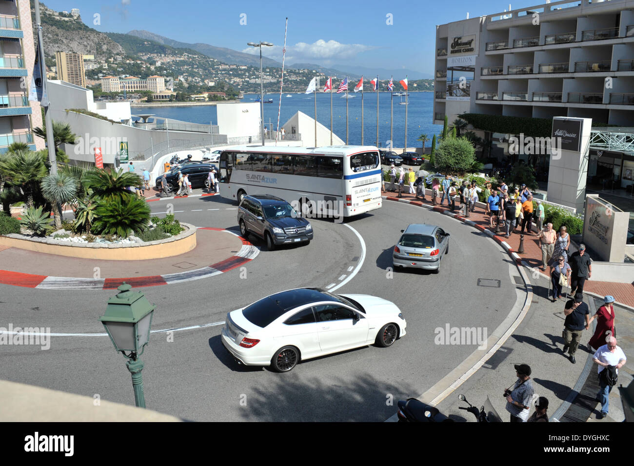 Il Fairmont tornante, Monaco. Foto Stock