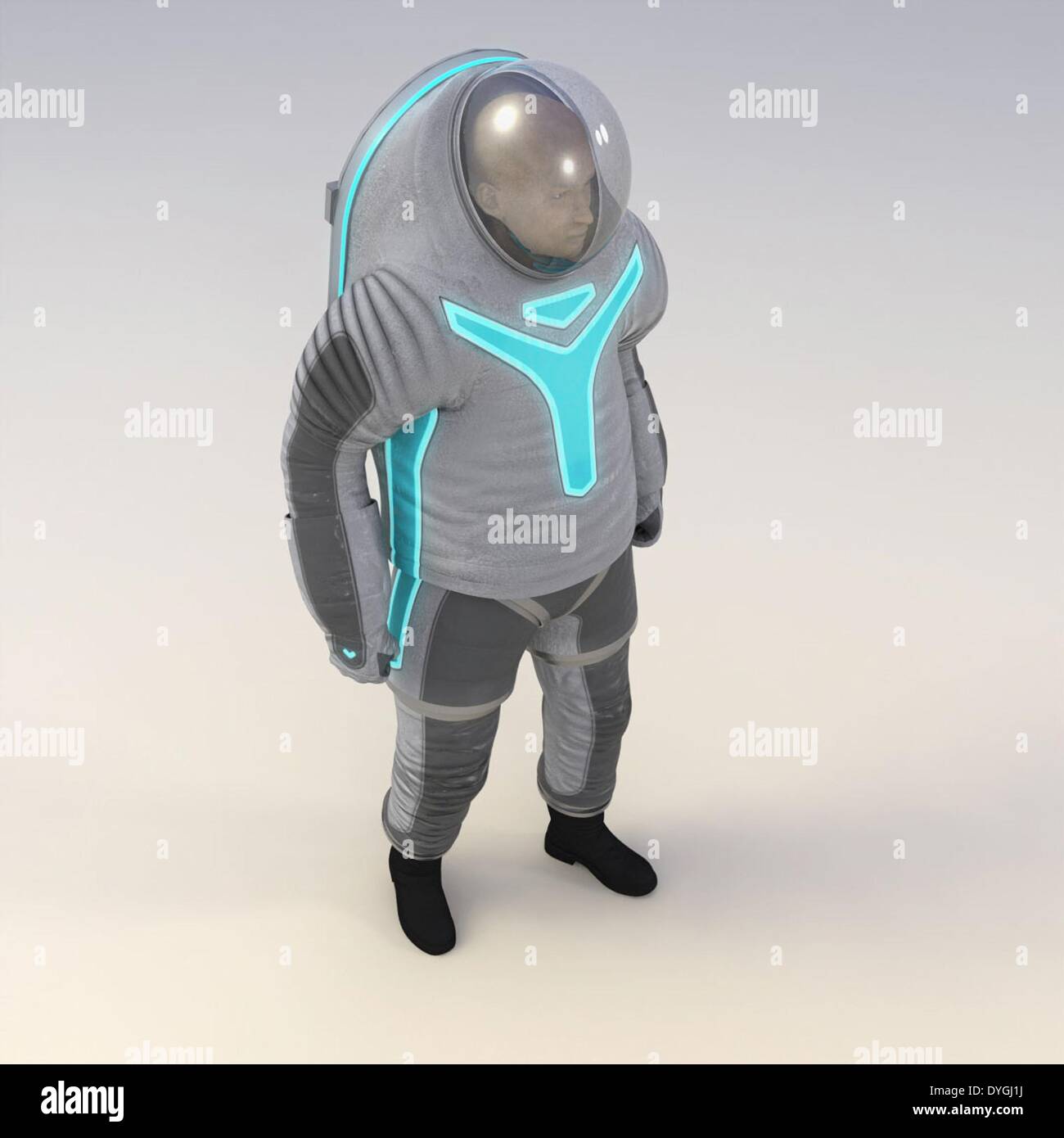 La NASA ha svelato tre lo strato di copertura di disegni per la Z-2 prototipo di tuta spaziale, la fase successiva della NASA tuta avanzato programma di sviluppo. Il suit utilizza Luminex filo e di emissione di luce e le patch più recenti progressi nella tecnologia. Foto Stock