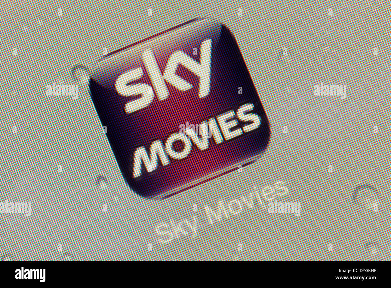 Film Sky app icona logo su un iPad Foto Stock