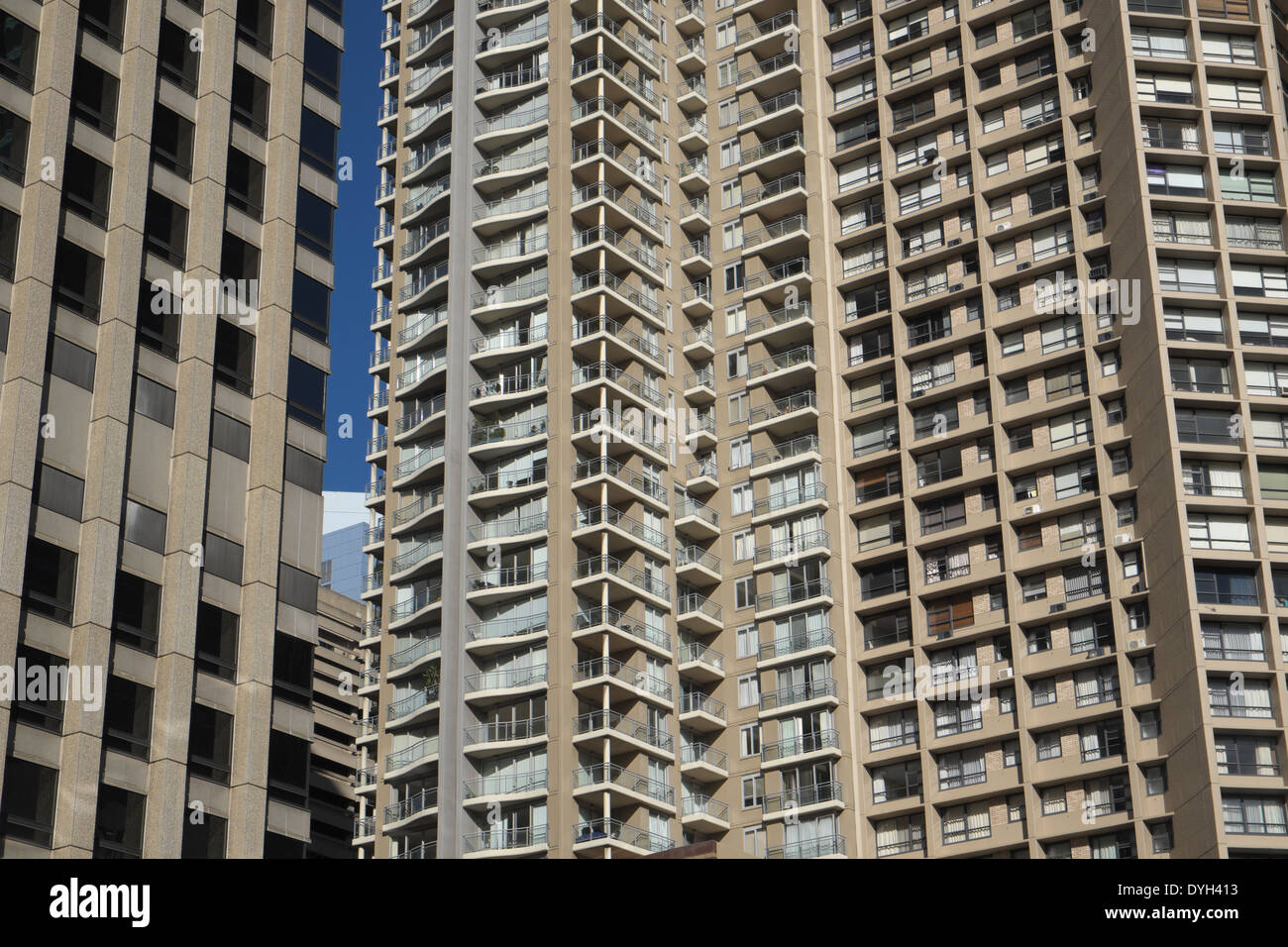 Alto edificio residenziale commerciale tand tower nel centro di Sydney, Australia Foto Stock
