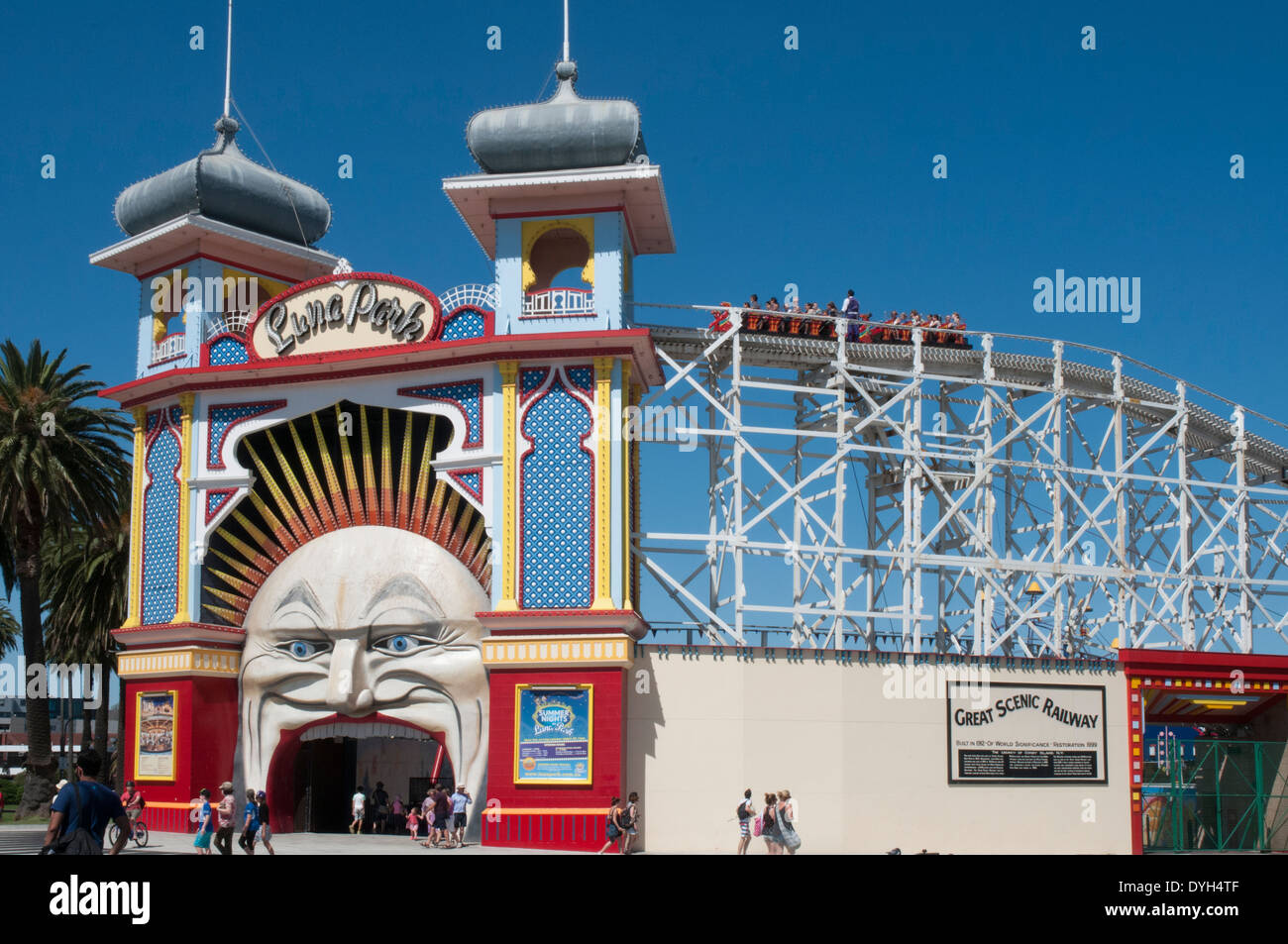 Il Luna Park a St Kilda sulla Port Phillip Bay, Victoria, Australia Foto Stock