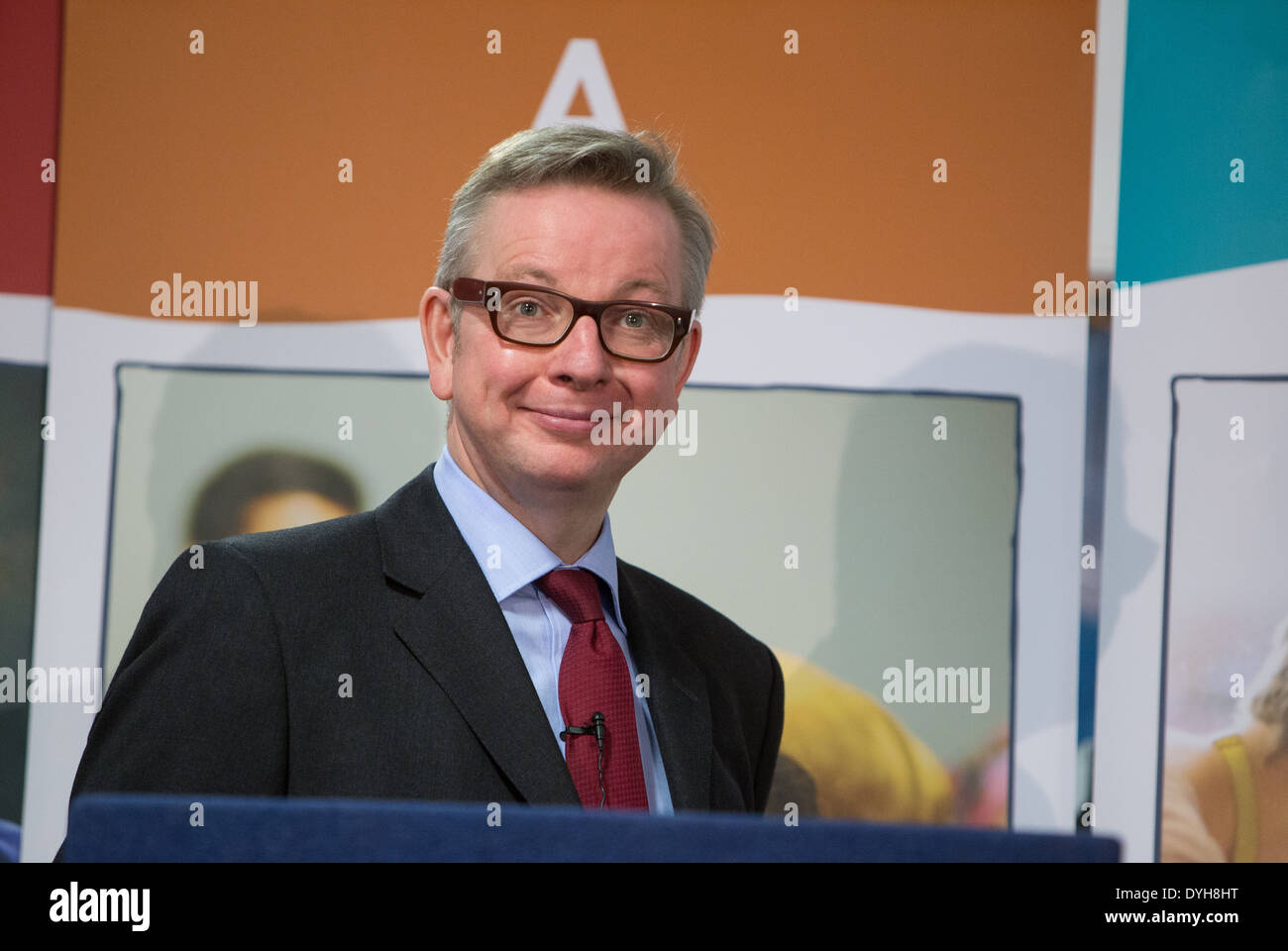 Michael Gove MP,il segretario di Stato per l'educazione Foto Stock