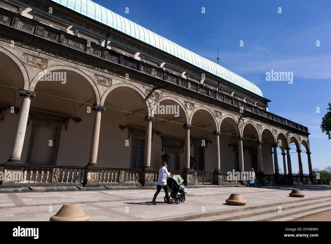 Praga Queen Anne's Summerhouse, Palazzo Belvedere, Praga Royal Garden, Repubblica Ceca Foto Stock