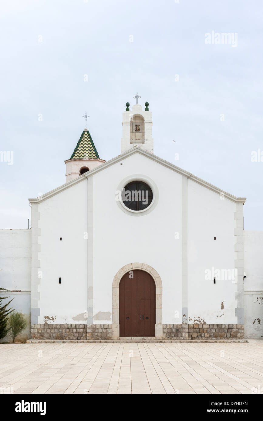 Vecchia chiesa cattolica a Sitges, Spagna Foto Stock