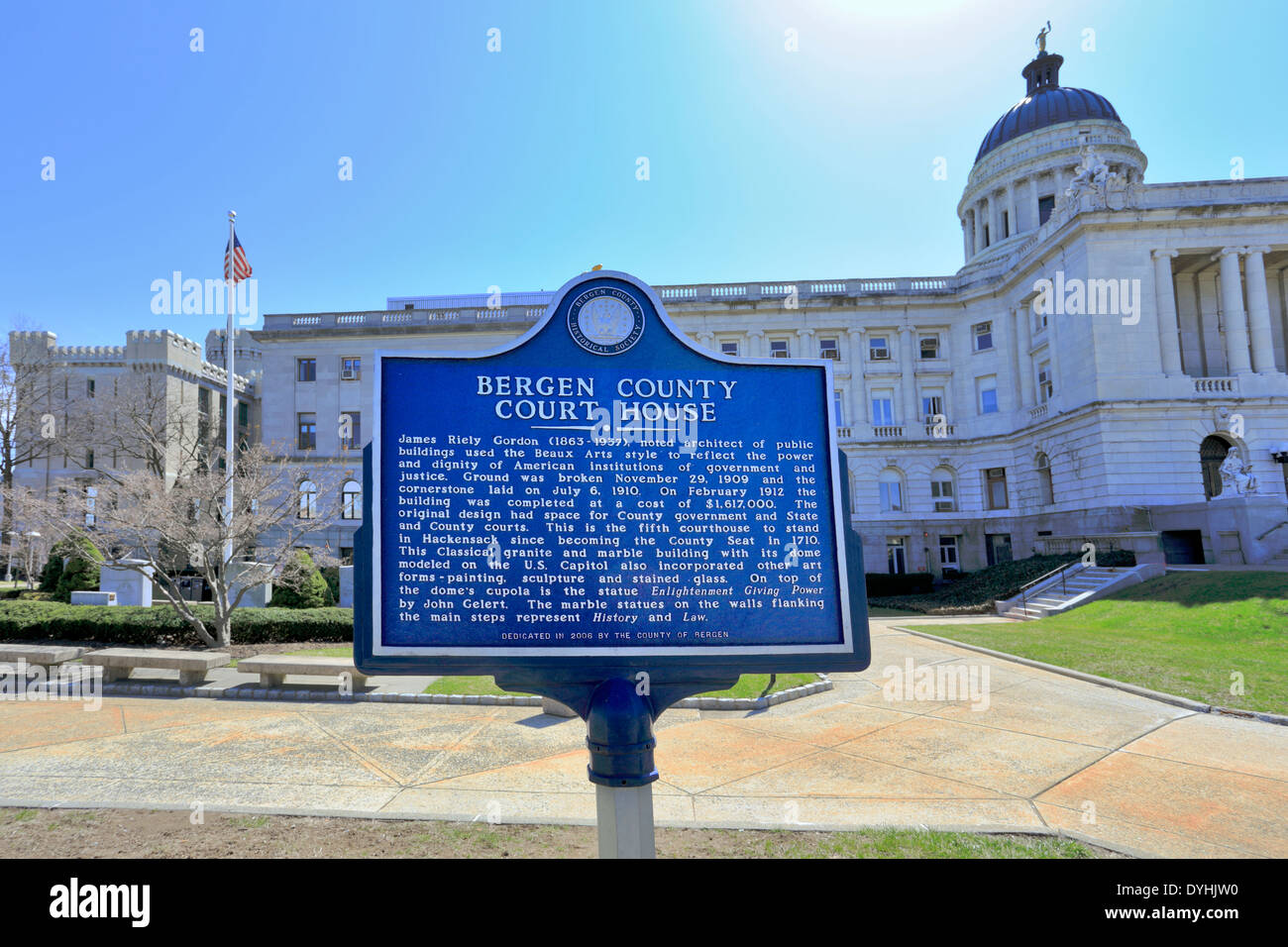 Bergen County Courthouse Hackensack New Jersey Foto Stock