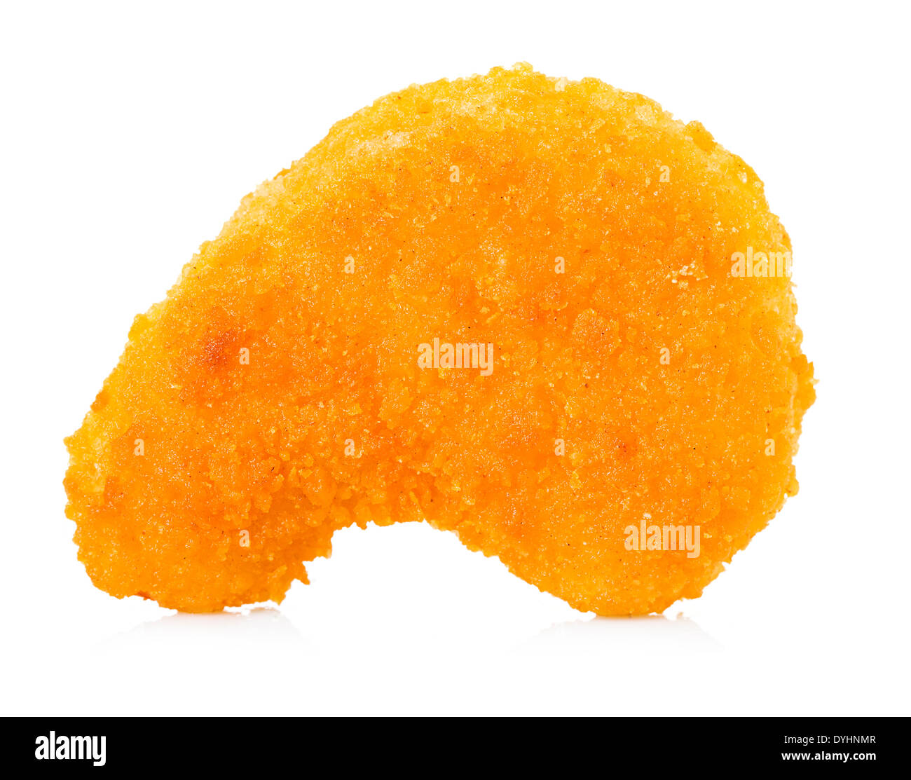 Chicken nugget close up su sfondo bianco Foto Stock