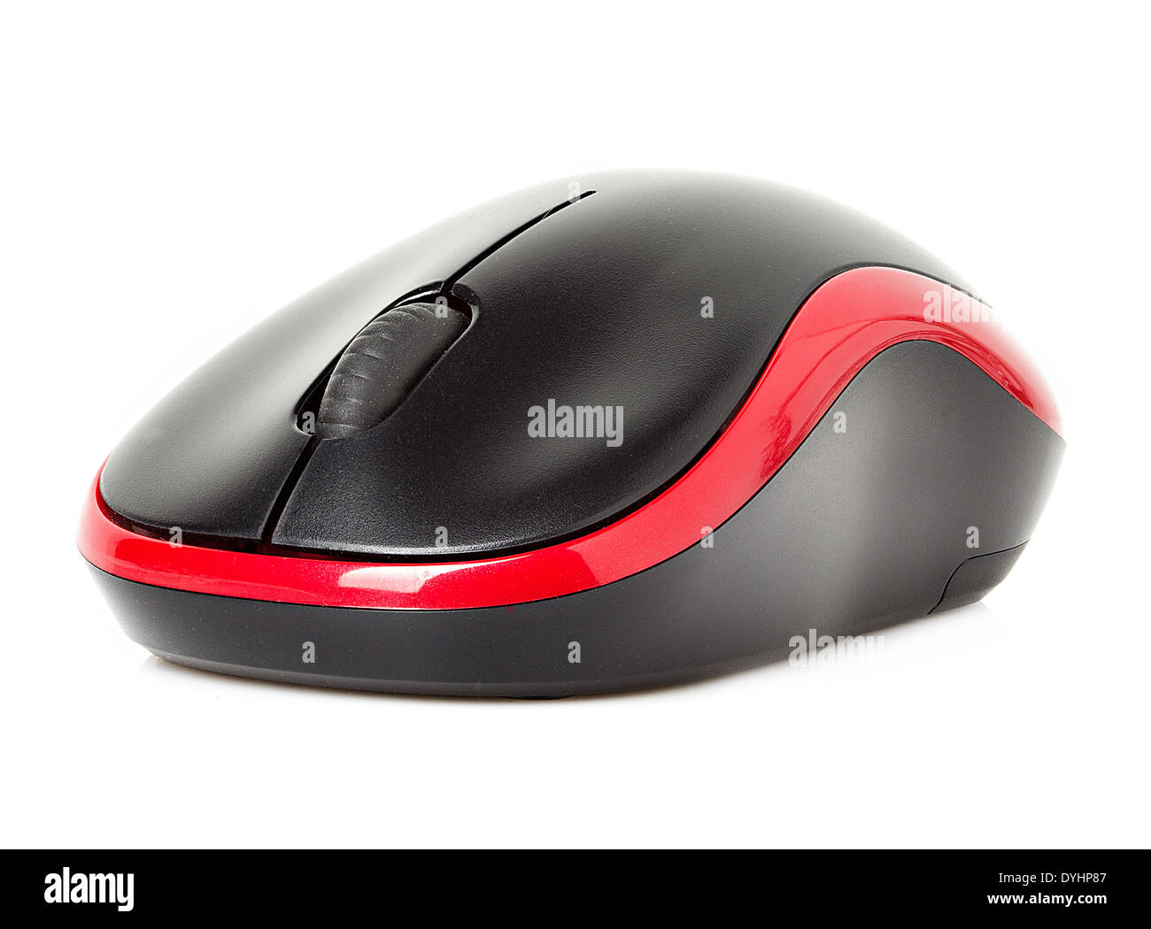 Computer mouse rosso isolato Foto Stock