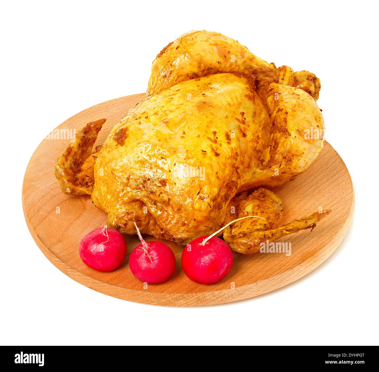 Cotto al forno, pollo arrosto Foto Stock