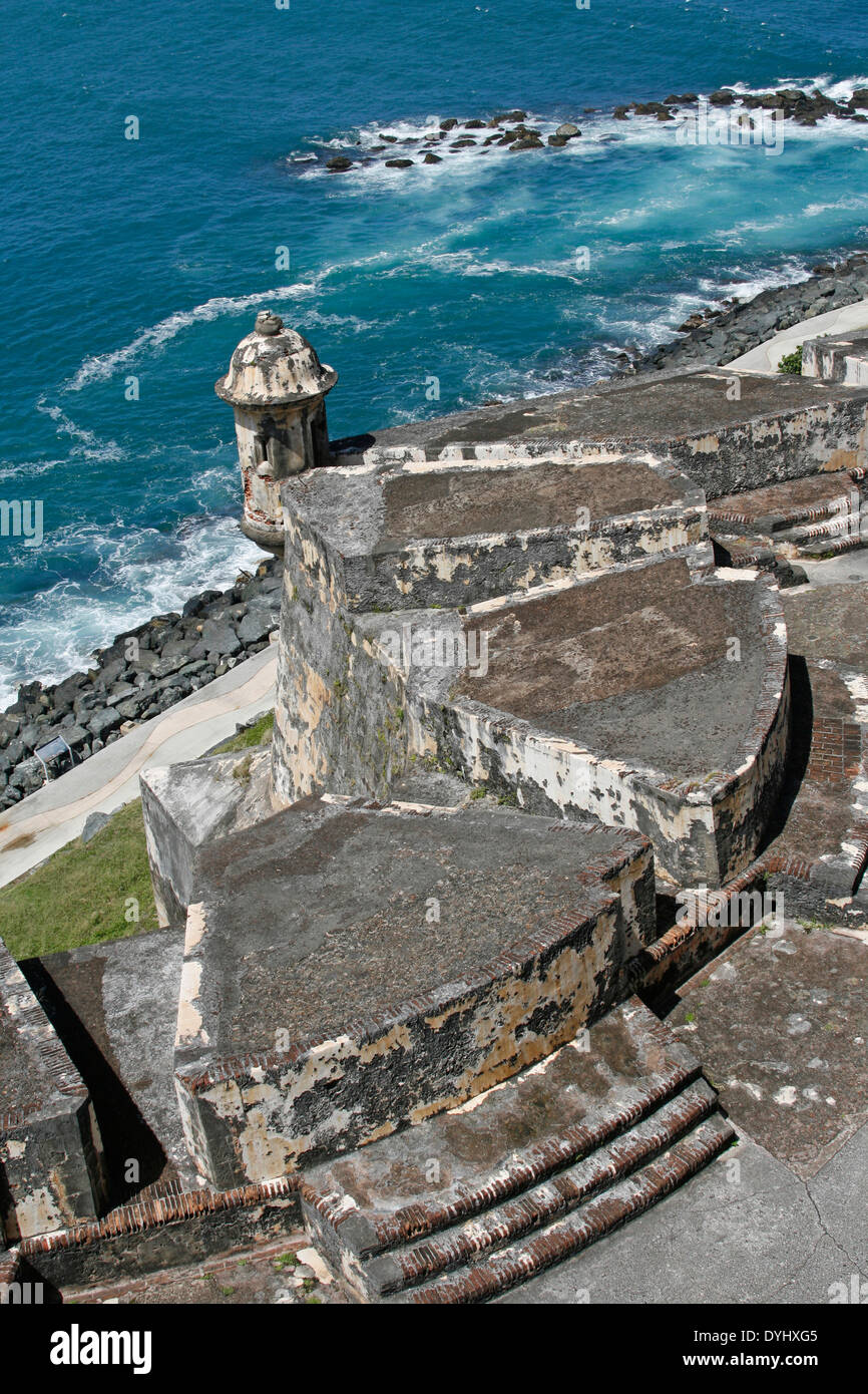San Juan Portorico Territorio USA Morro Fortezza Vecchia San Juan Foto Stock