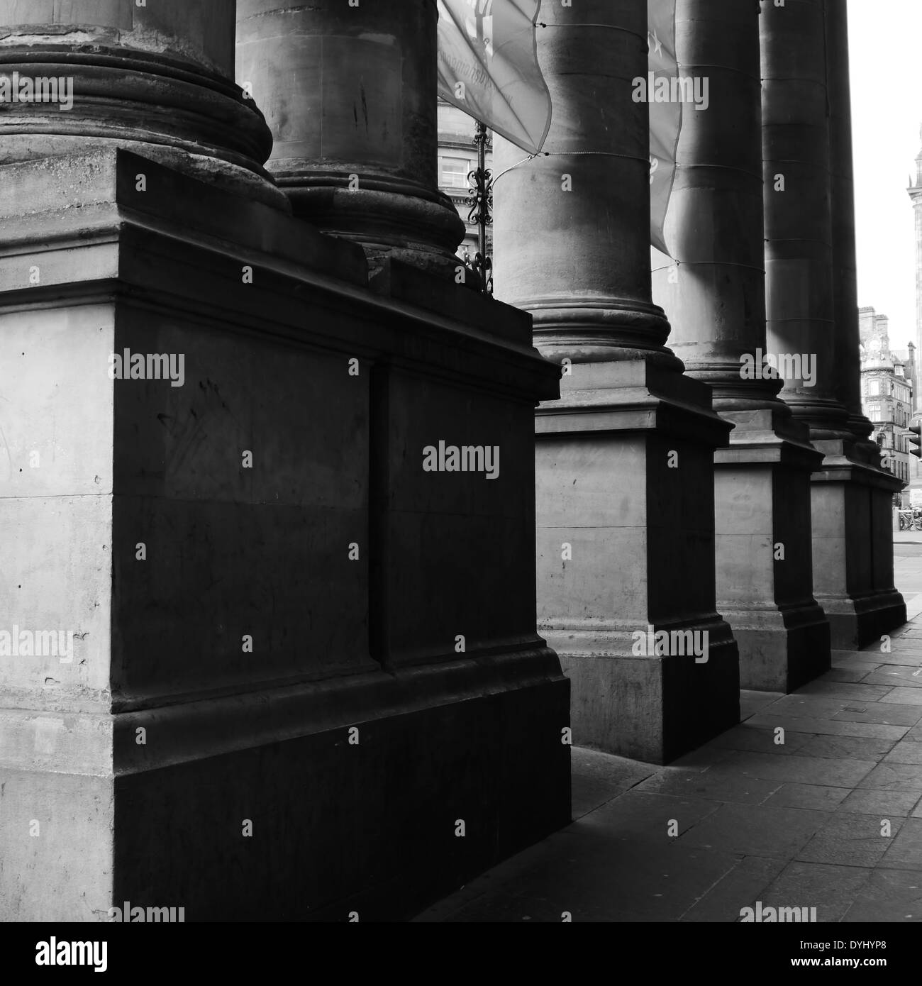 Dettagli architettonici del rinnovato Theatre Royal, Dean Street, Newcastle upon Tyne, England, Regno Unito Foto Stock