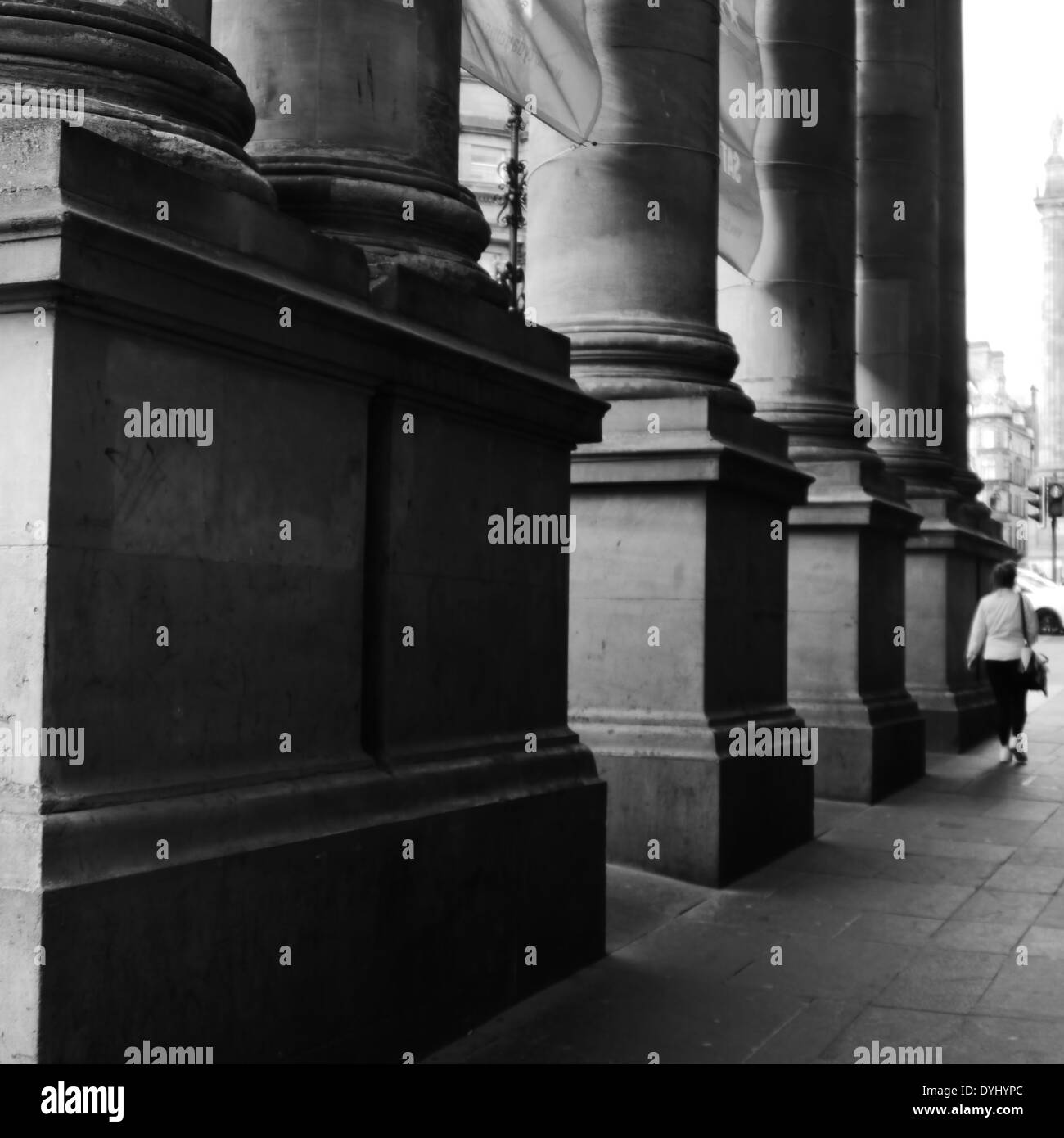 Dettagli architettonici del rinnovato Theatre Royal, Dean Street, Newcastle upon Tyne, England, Regno Unito Foto Stock