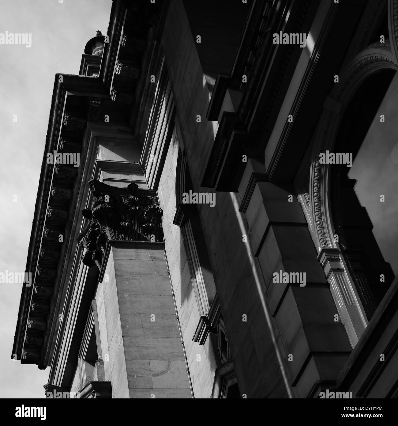 Dettagli architettonici del rinnovato Theatre Royal, Dean Street, Newcastle upon Tyne, England, Regno Unito Foto Stock