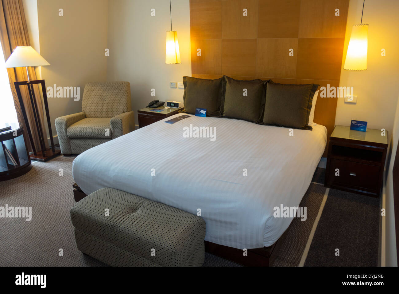 Sydney Australia,Carlson Radisson Blu Plaza Hotel Sydney,hotel,ospite,camera,letto,king-size,ospite,AU140307044 Foto Stock