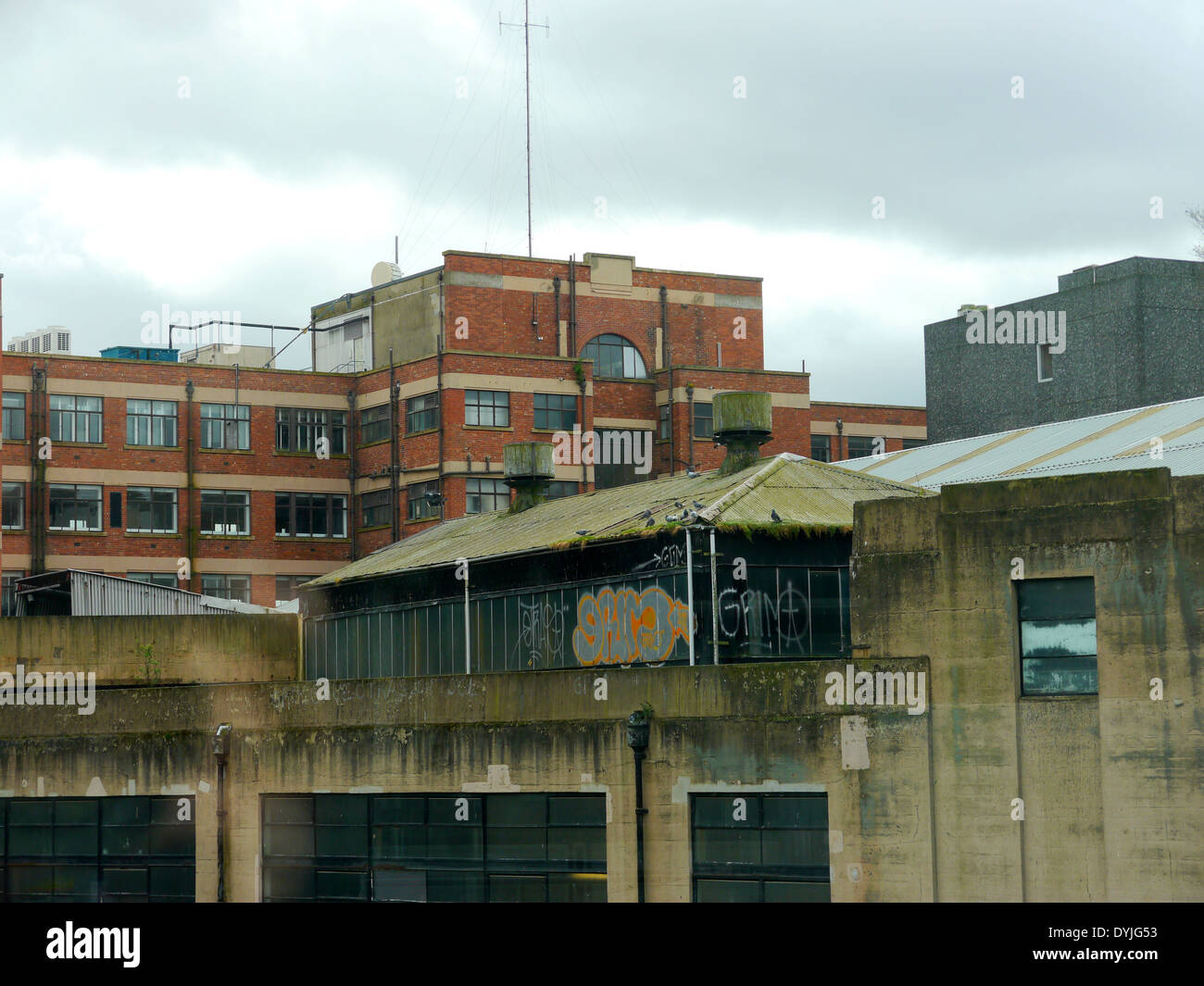 Abbandonata / beni abbandonati, Newcastle upon Tyne, Regno Unito - colore Foto Stock
