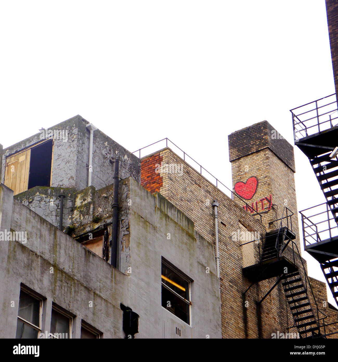 Abbandonata / beni abbandonati, Newcastle upon Tyne, England, Regno Unito Foto Stock