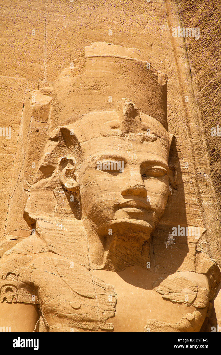 L'Egitto. Il tempio di pietra di Abu Simbel., Der Felstempel ad Abu Simbel. Pharao Ramses; Foto Stock