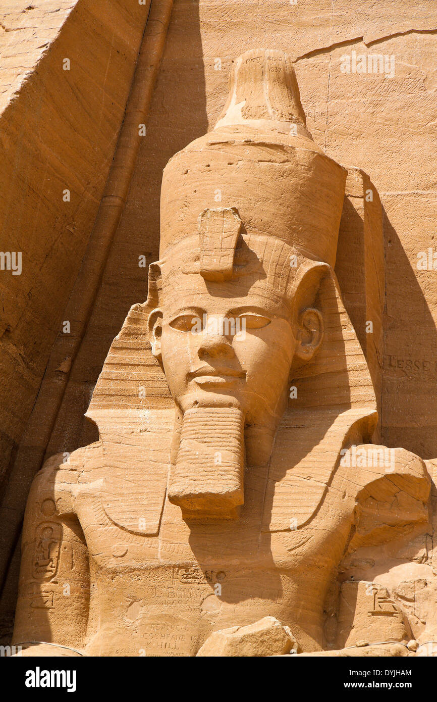 L'Egitto. Il tempio di pietra di Abu Simbel., Der Felstempel ad Abu Simbel; Pharao Ramses; Foto Stock
