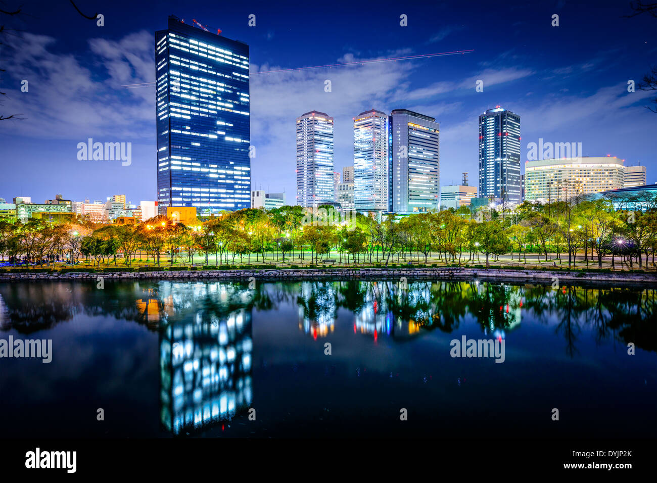 Osaka, Japan business park skyline della città Foto Stock