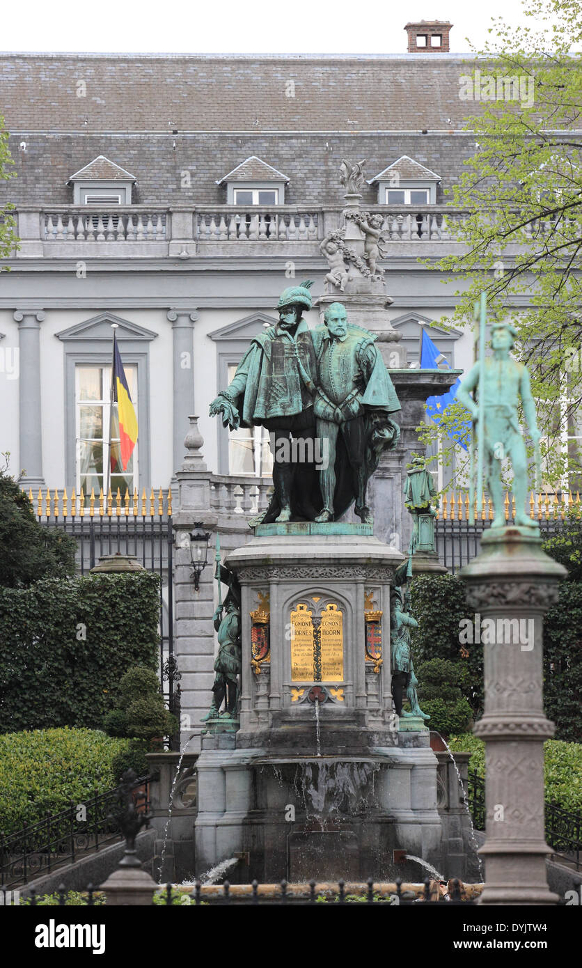 Petit piazza Sablon a Bruxelles Foto Stock