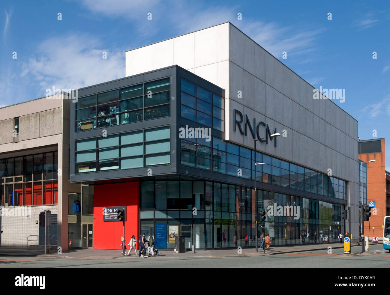 Royal Northern College of Music edificio, Oxford Road, Manchester, Inghilterra, Regno Unito Foto Stock