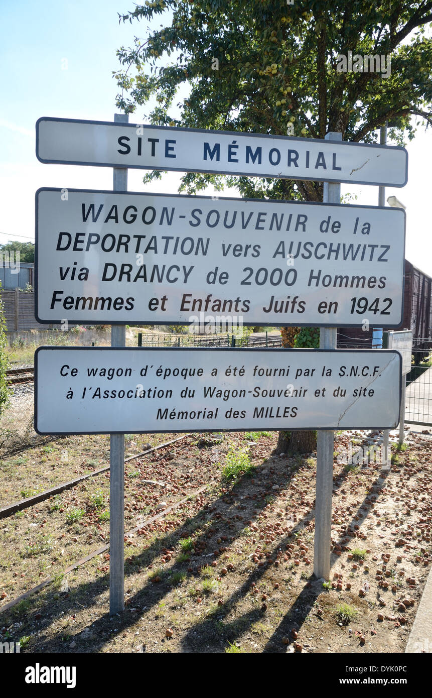 Auschwitz Memoriale di guerra Les Milles deportazione di manodopera o di Campo di Concentramento di Aix-en-Provence Francia Foto Stock