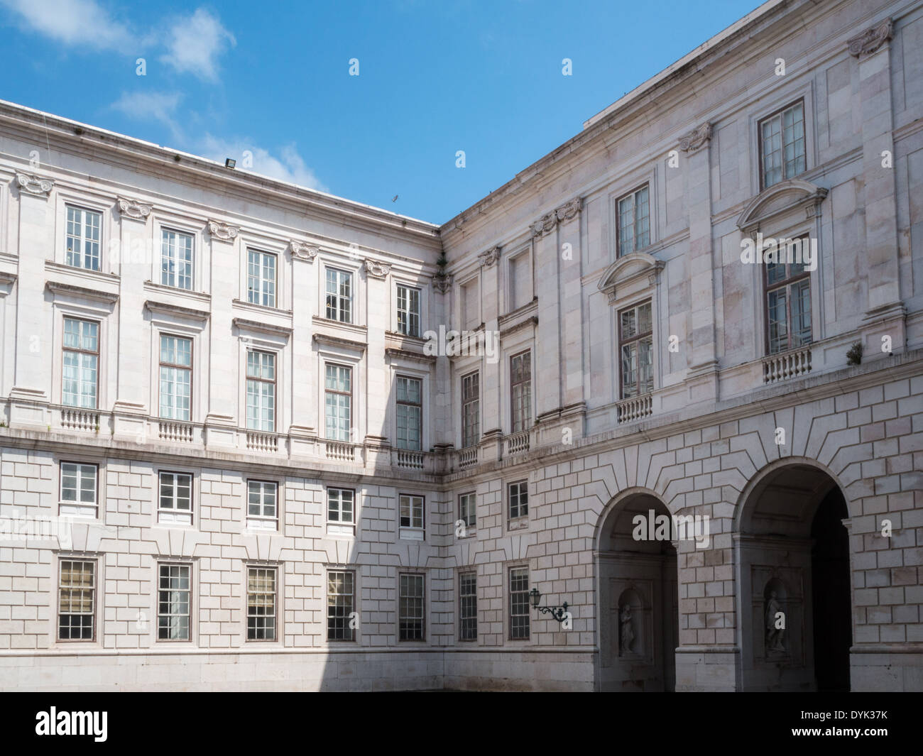 Cortile di Ajuda palazzo nazionale Foto Stock