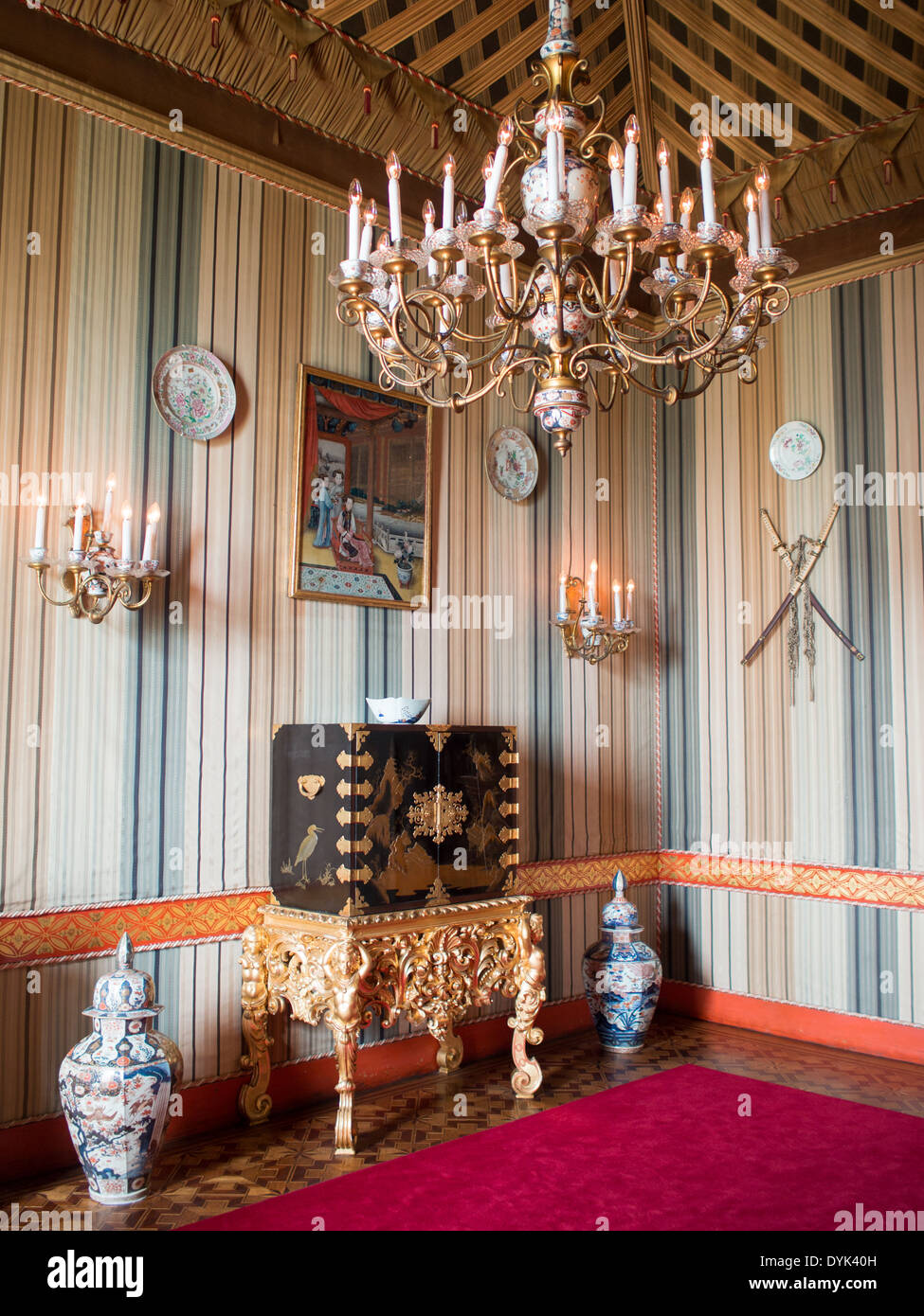 Sala Cinese del Palazzo Nazionale di Ajuda Foto Stock