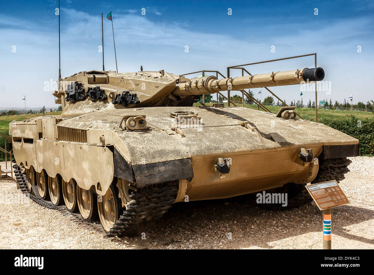 Vecchio serbatoio in un museo in Israele Foto Stock