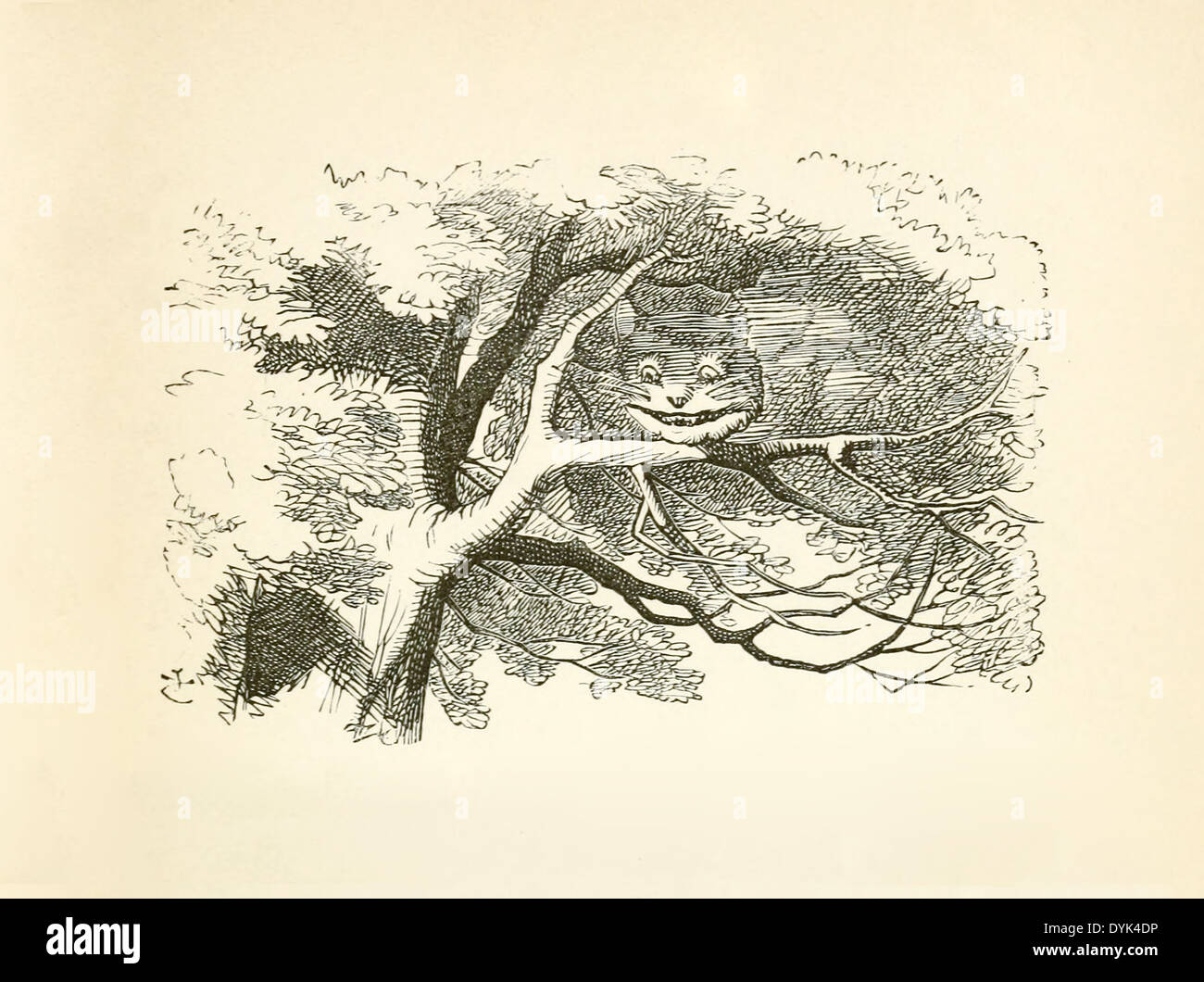 John Tenniel (1820-1914) illustrazione da Lewis Carroll Alice nel Paese delle Meraviglie", pubblicato nel 1865. Cheshire cat scomparendo Foto Stock