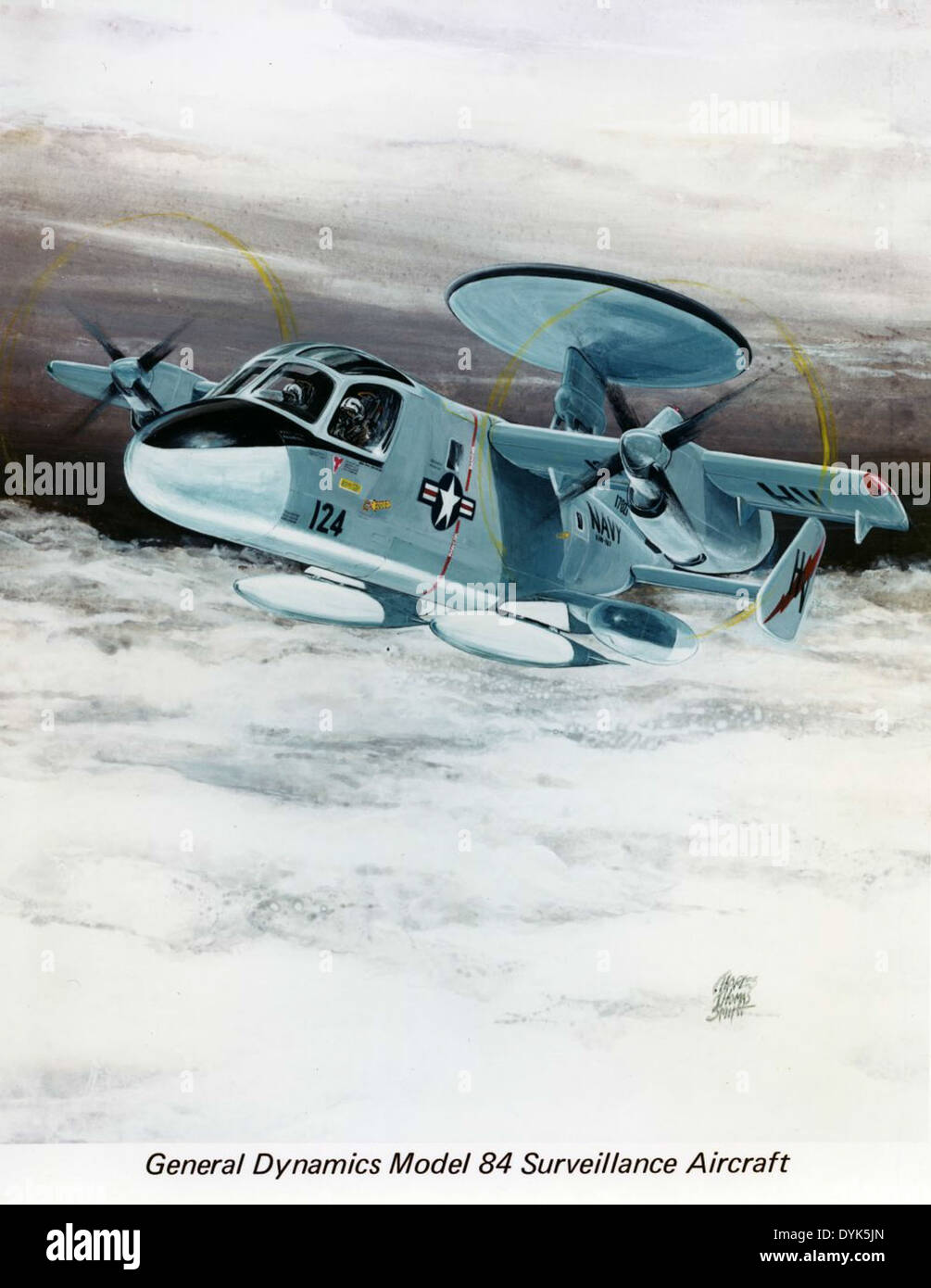 Questa immagine mostra la proposta di variante CL-84, un progetto per un velivolo ad ala inclinata che faceva parte degli sforzi per creare veicoli versatili a sollevamento verticale. Il progetto del CL-84 è stato testato per il suo potenziale sia in applicazioni militari che civili. Foto Stock