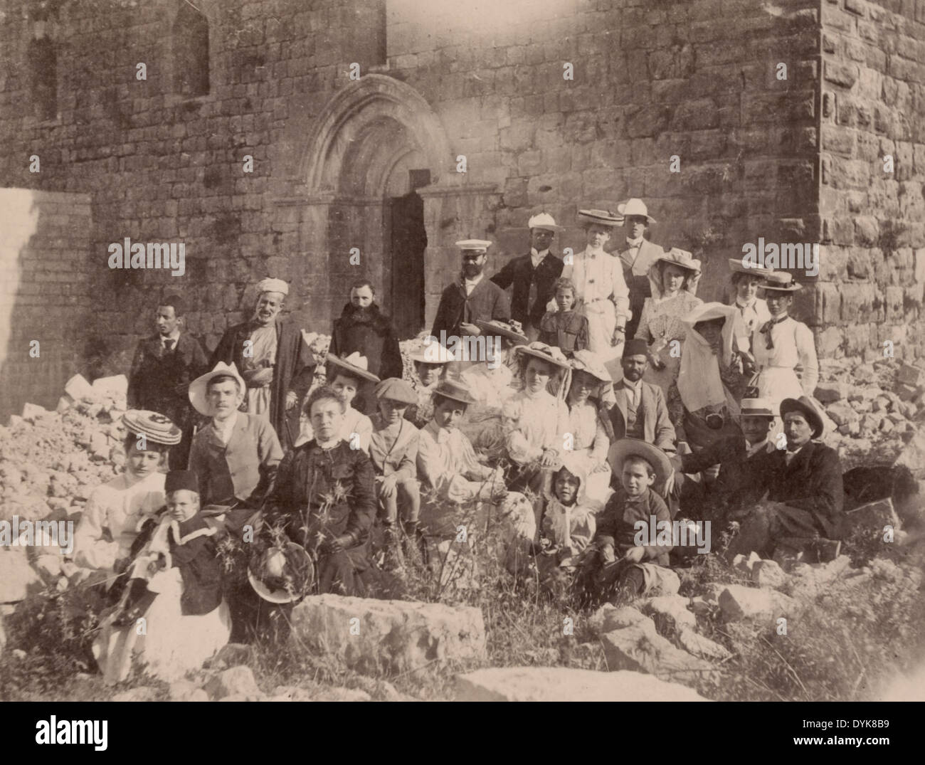 Chiesa dei crociati Abu Ghosh Giugno 1904 Foto Stock