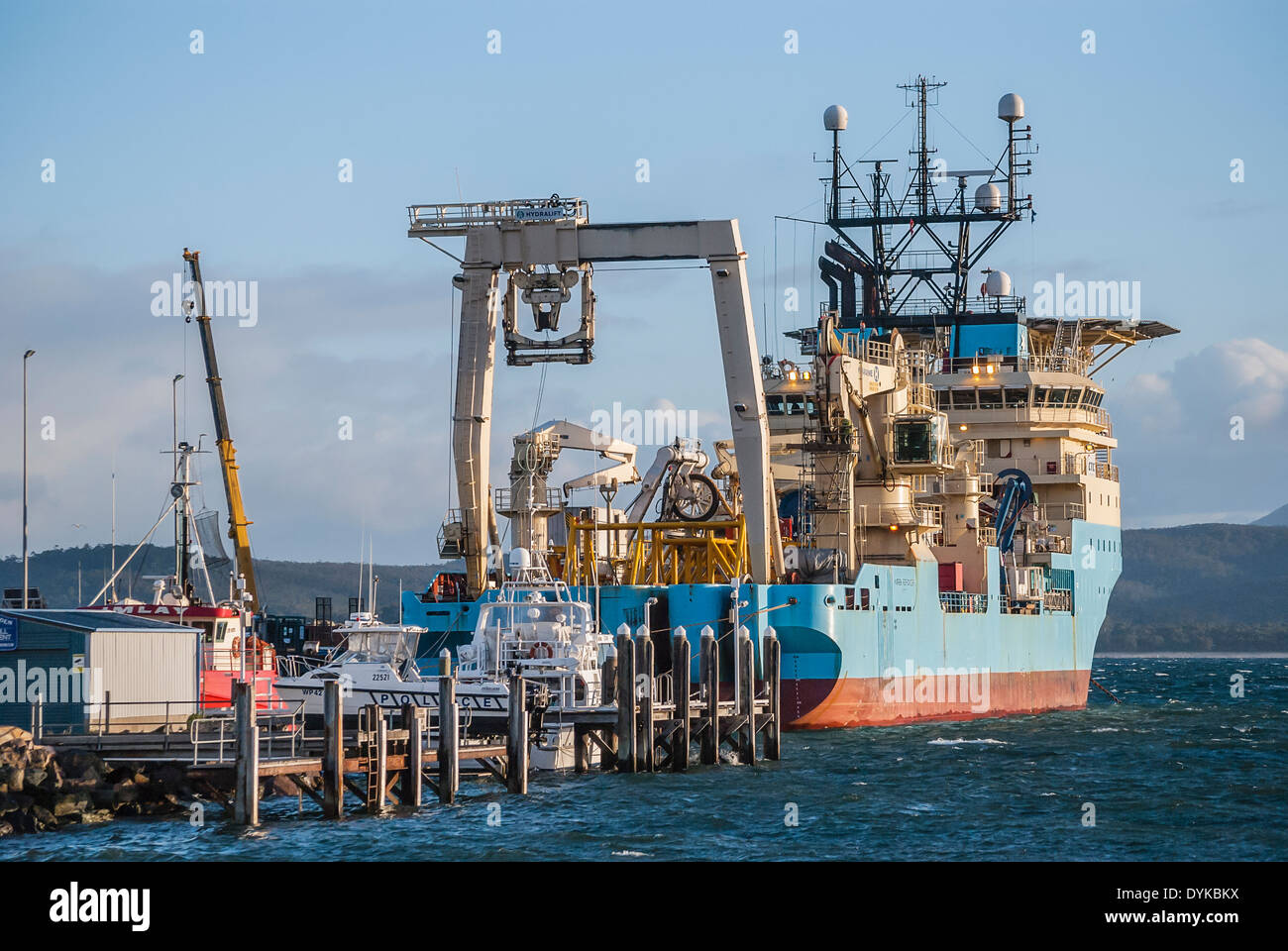 Una barca da pesca nel porto di Eden, Nuovo Galles del Sud, Australia. Foto Stock