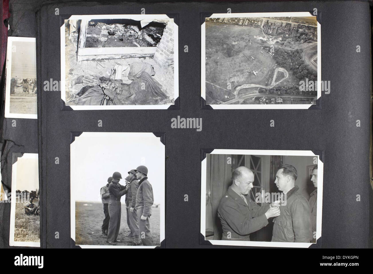 Questa foto della collezione o'Brien mostra un'unità del 125th Liaison Squadron, una componente chiave delle US Army Air Forces durante la seconda guerra mondiale. Il ruolo principale dello squadrone era quello di fornire comunicazioni e coordinamento tra le unità terrestri e aeree, migliorando l'efficienza operativa durante la guerra. Foto Stock