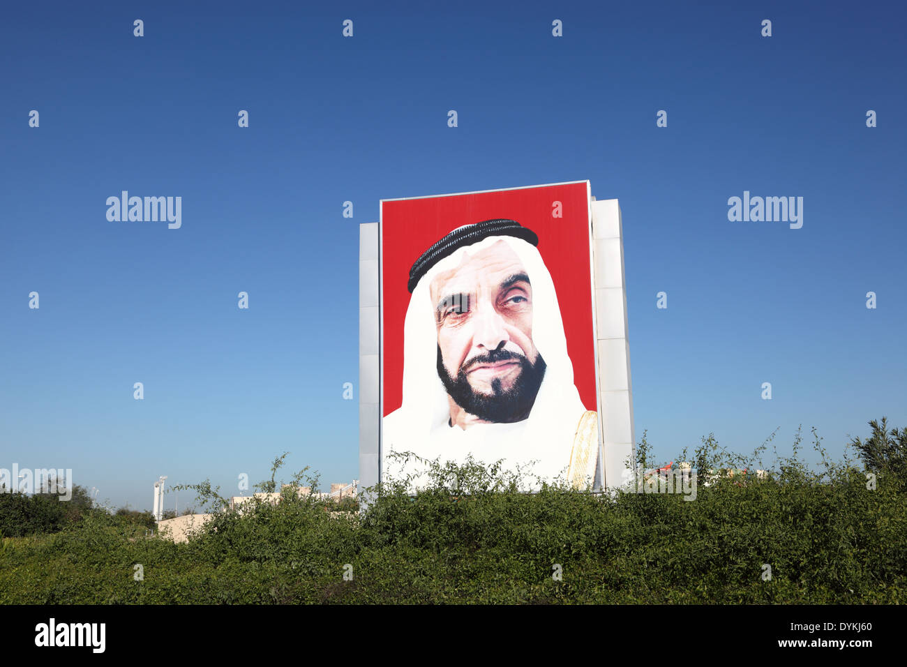 Sheikh Zayed bin Sultan Al Nahyan, il sovrano di Abu Dhabi, Emirati Arabi Uniti Foto Stock