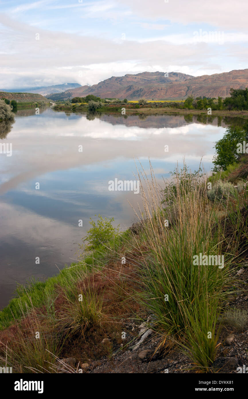 Splendida piscina di scena dal litorale di Pend Oreille River Foto Stock