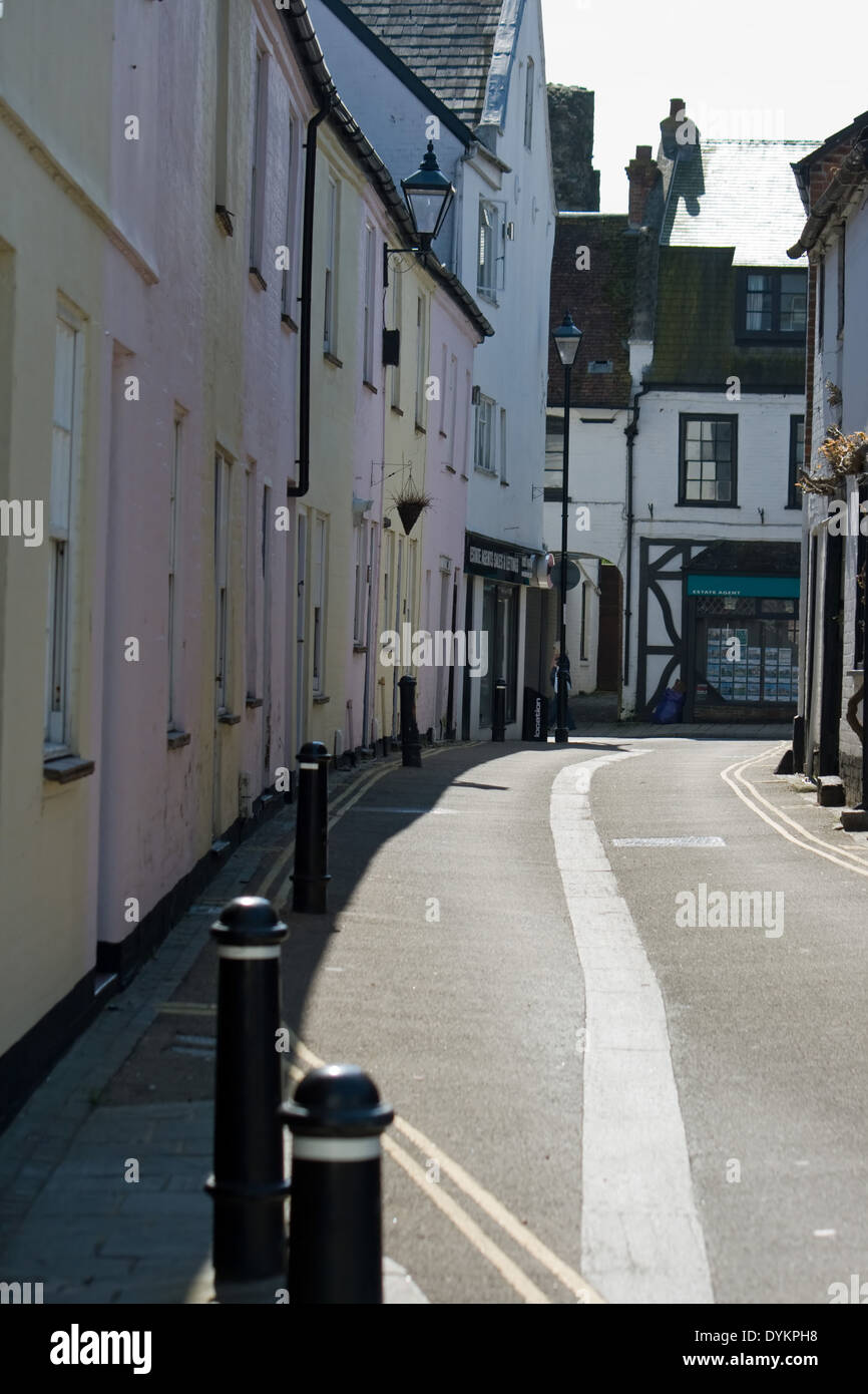 Una strada in Christchurch,Dorset, Regno Unito Foto Stock