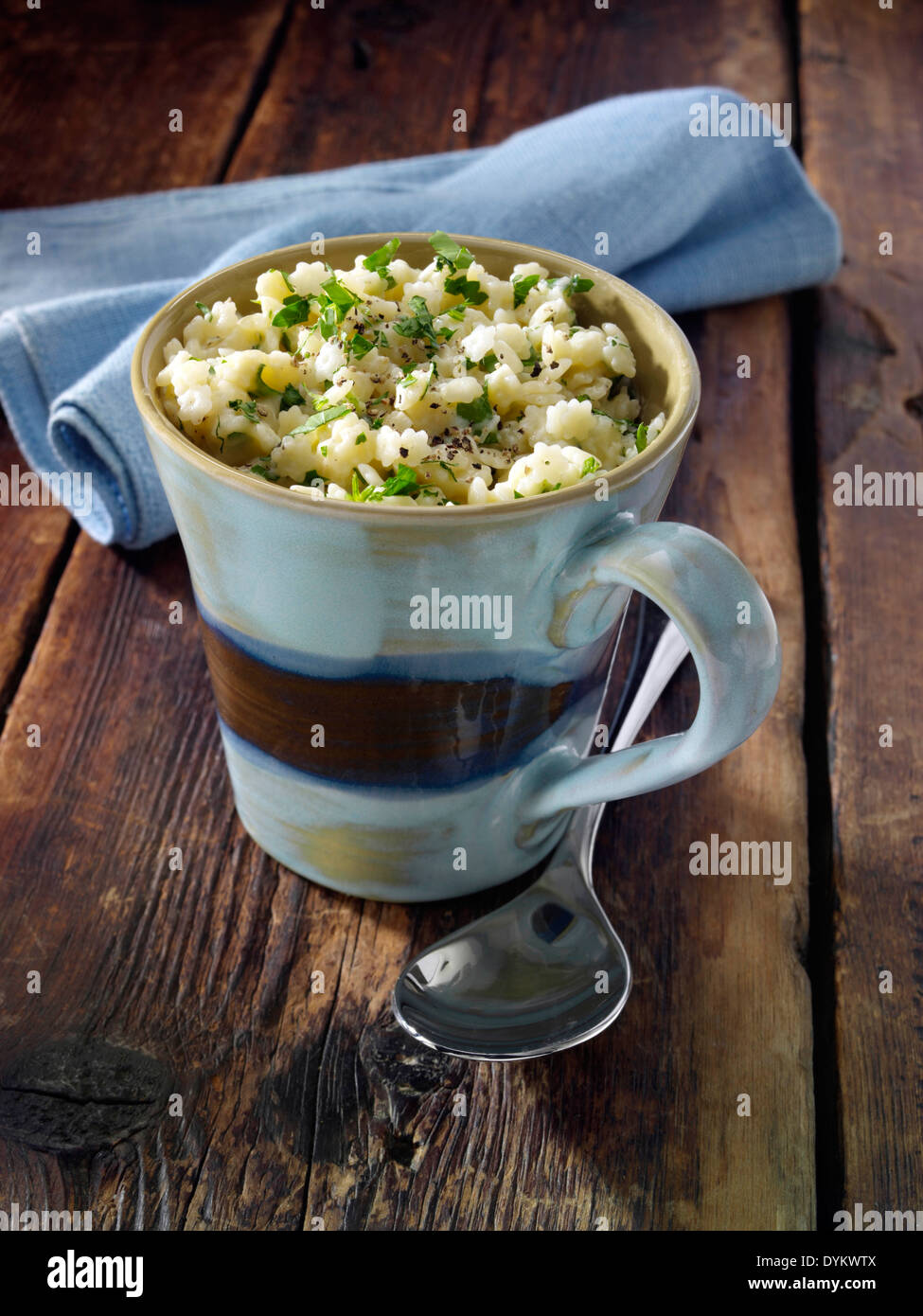 La pasta salsa di erbe Foto Stock