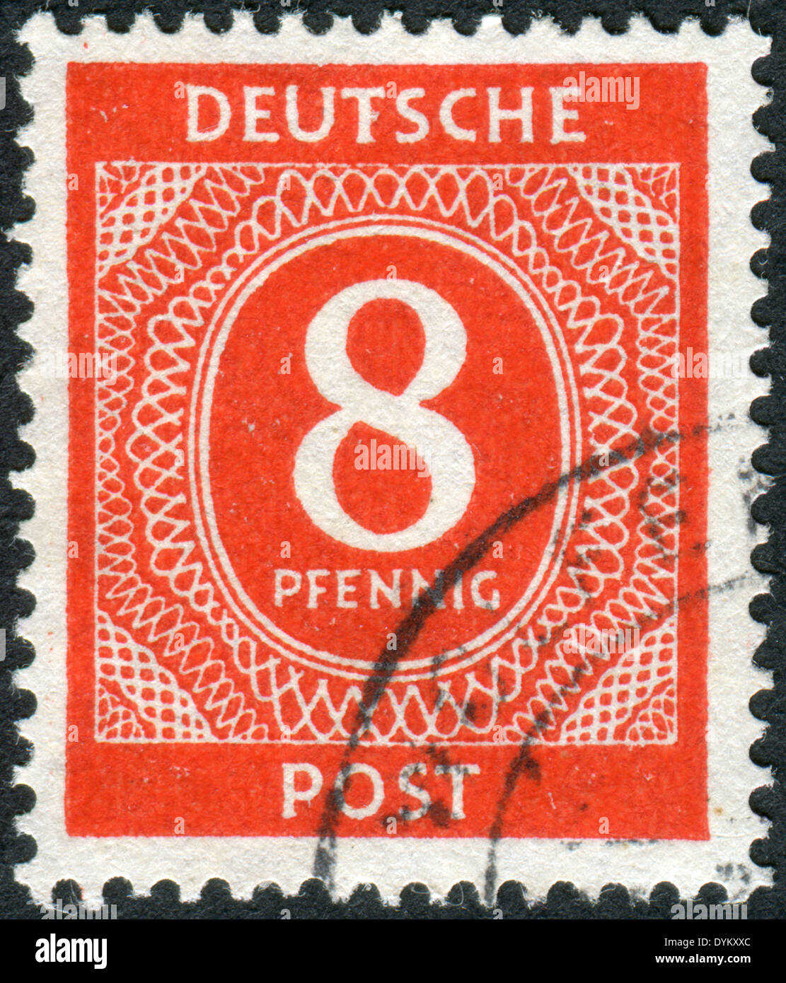 Germania - 1946 CIRCA: francobollo stampato in Germania, mostra il valore  facciale di timbri, 1946 circa Foto stock - Alamy