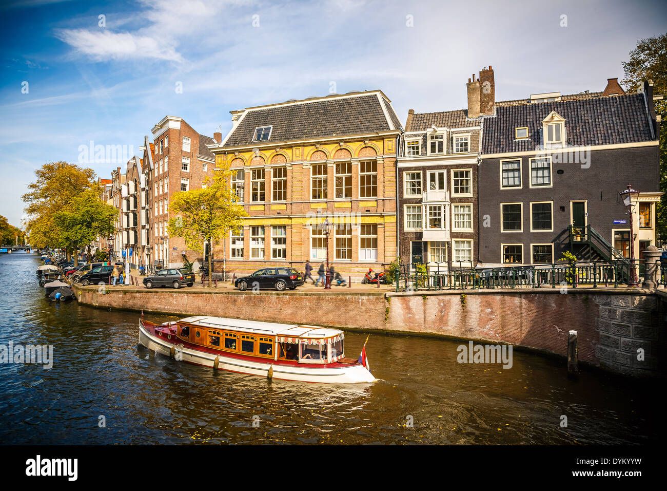 Paesaggio urbano di Amsterdam Foto Stock