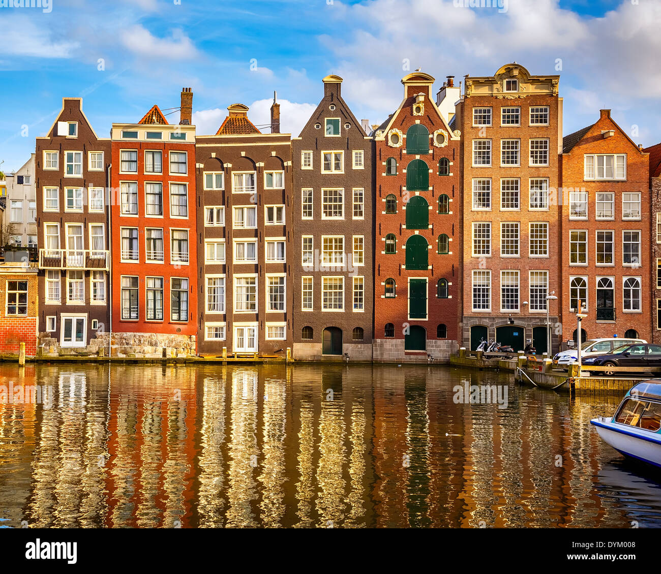 Gli edifici di vecchia costruzione in Amsterdam Foto Stock
