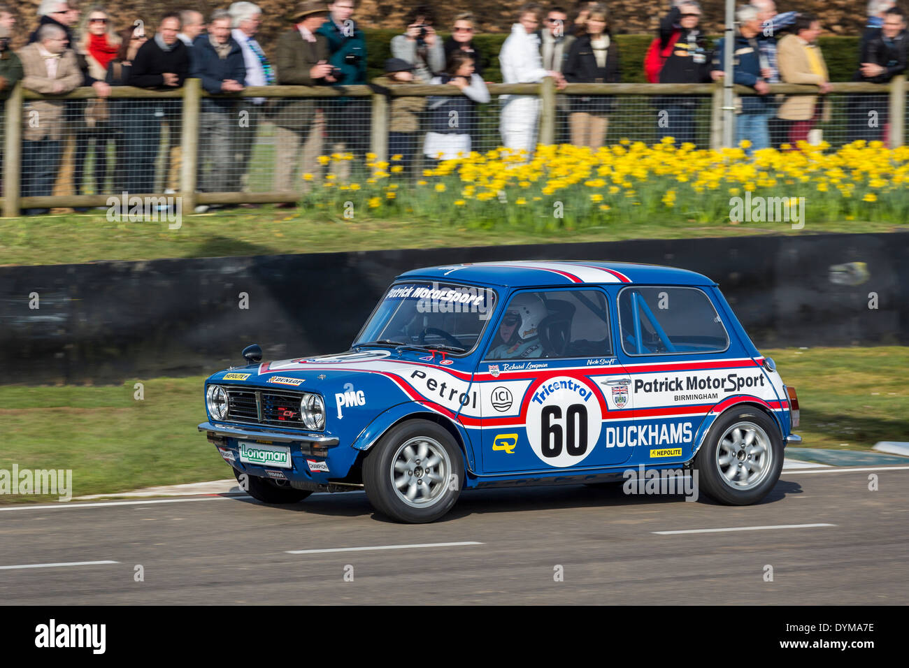 1979 Mini 1275 GT con conducente Nick Swift durante il Gerry Marshall gara del trofeo, Goodwood, Sussex, Regno Unito. Foto Stock