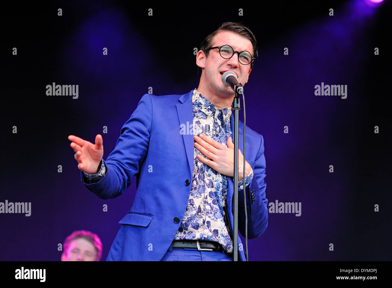 BENICASSIM, Spagna - 15 Luglio: Spector (indie rock band) esegue a FIB sulla luglio 15, 2012 a Benicassim, Spagna. Festival Internaci Foto Stock