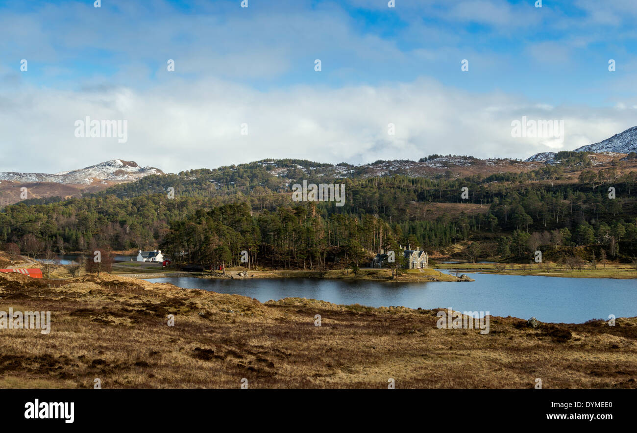GLEN AFFRIC LODGE E LOCH AFFRIC Scozia Scotland Foto Stock
