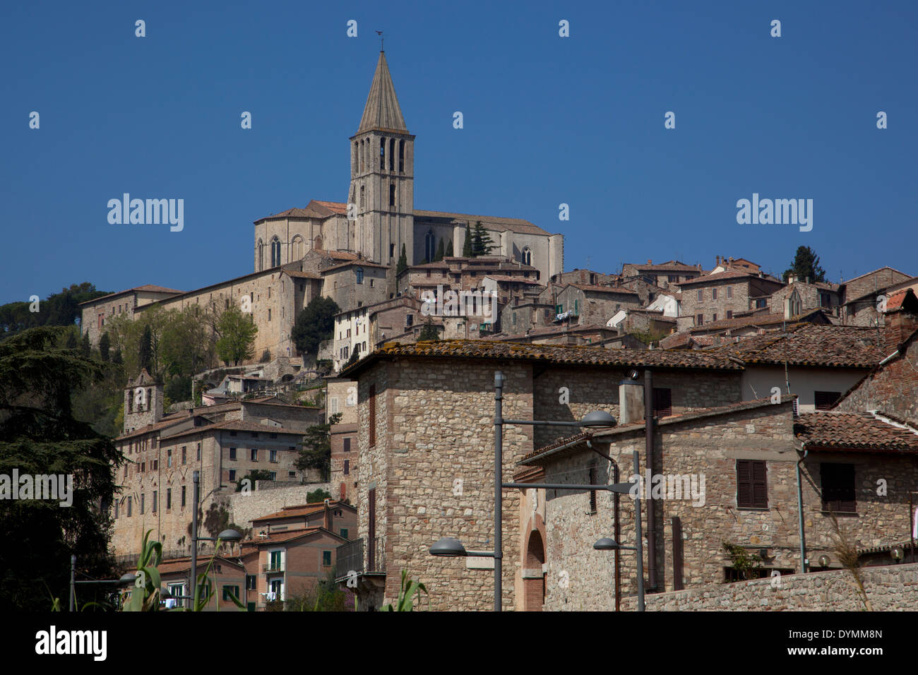 Vista di Todi, Umbria, Italia, Europa Foto Stock