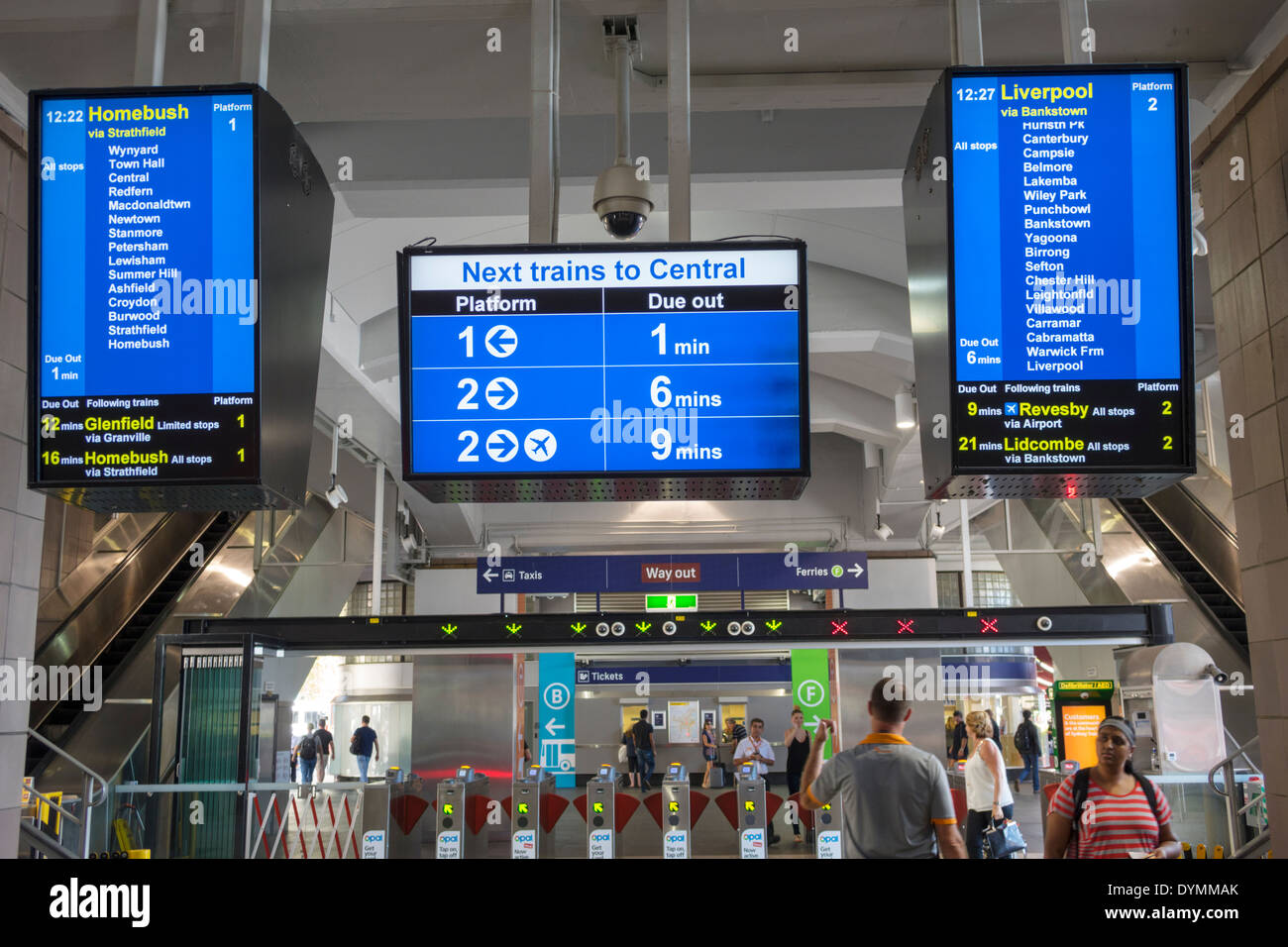 Sydney Australia, City Circle Line, Circular Quay, treno, ferrovia, stazione, informazioni, programma, AU140308130 Foto Stock