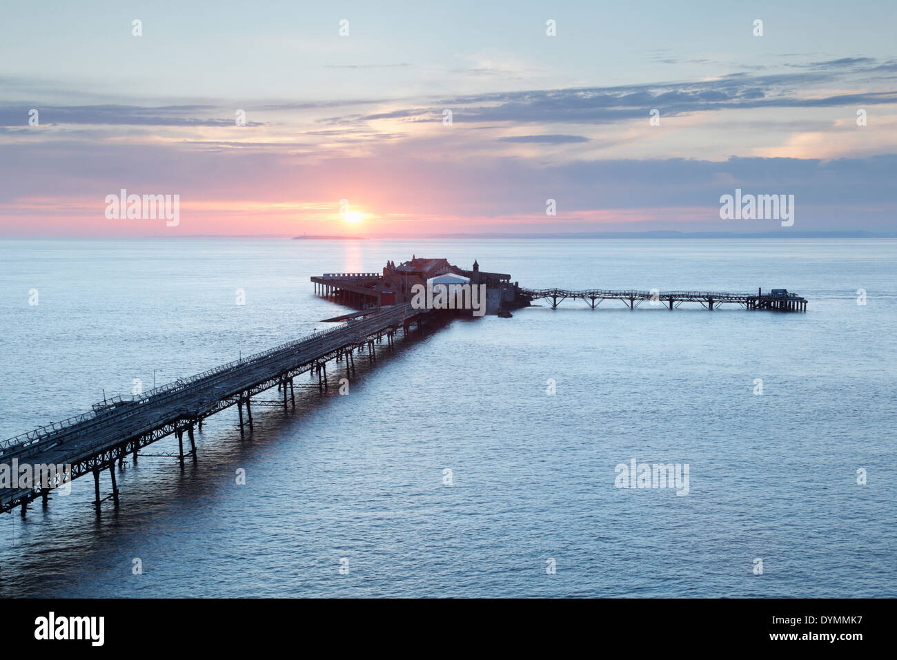 Birnbeck Pier. Weston-super-Mare. Somerset. In Inghilterra. Regno Unito. Foto Stock