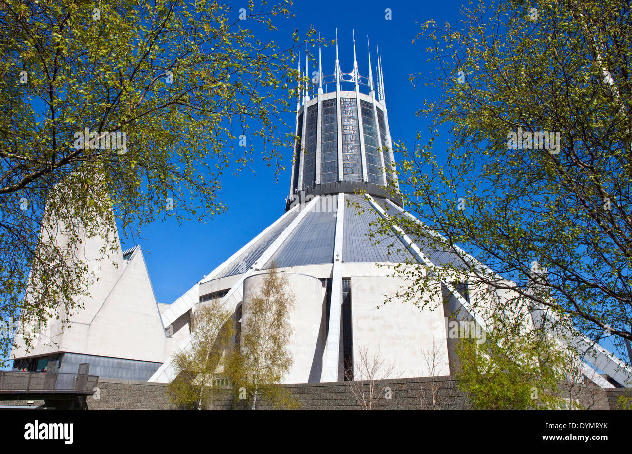 Esterno moderno di Liverpool Metropolitan Cathedral. Foto Stock