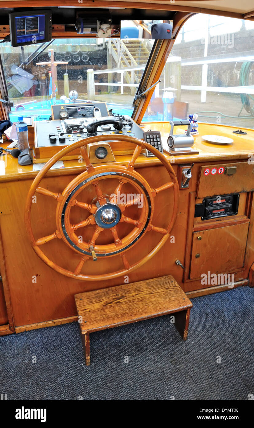 Lo sterzo cabina comandante cockpit Foto Stock
