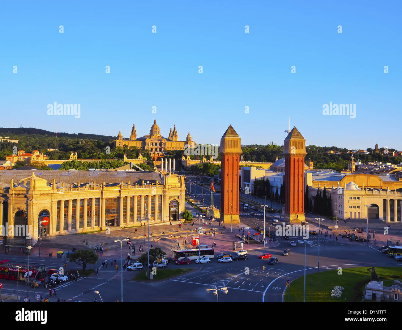 Plaça Espanya - Piazza di Spagna a Barcellona, in Catalogna, Spagna Foto Stock