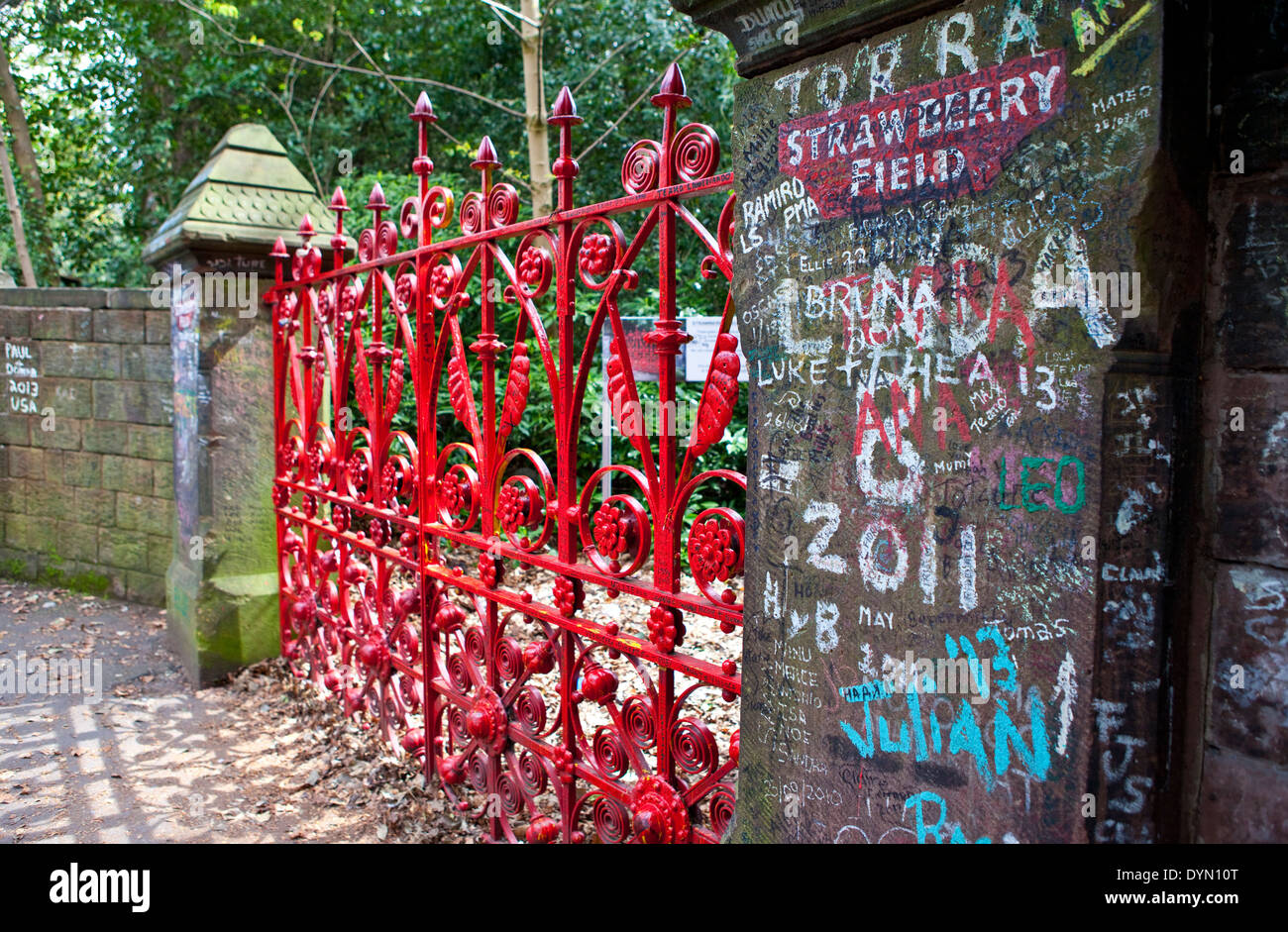Campo di fragole in Liverpool. Campo di fragole è stato immortalato in 'Beatles" canzone "campi delle fragole per sempre". Foto Stock